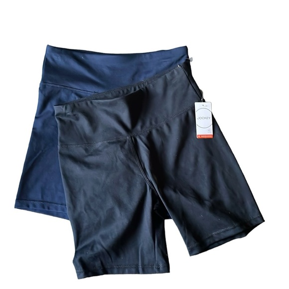 Jockey Pants - JOCKEY 2 pack poly bike short 7” deep black/neo navy size small